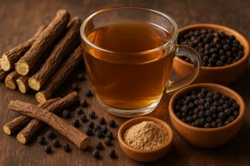 Čaj z koreňa sladkého drievka s čiernym korením – poklad ajurvédskej medicíny
