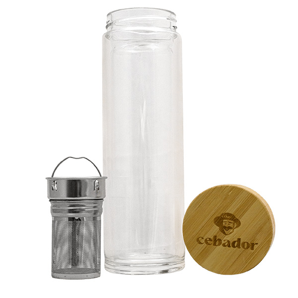 Sklenená termofľaša so sitkom (300 ml)