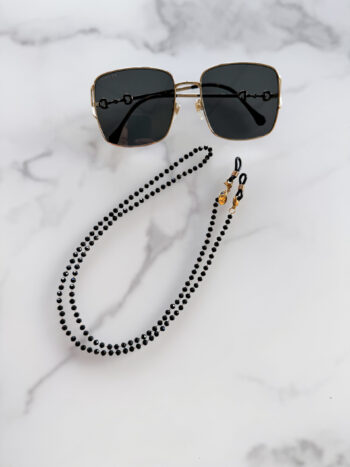 Retiazka na okuliare black crystal